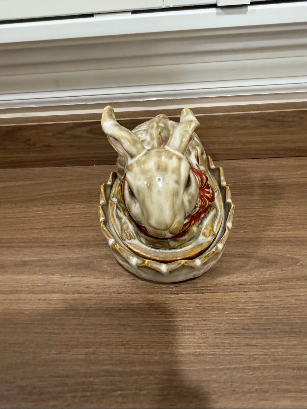 Ceramic bunny on nest
